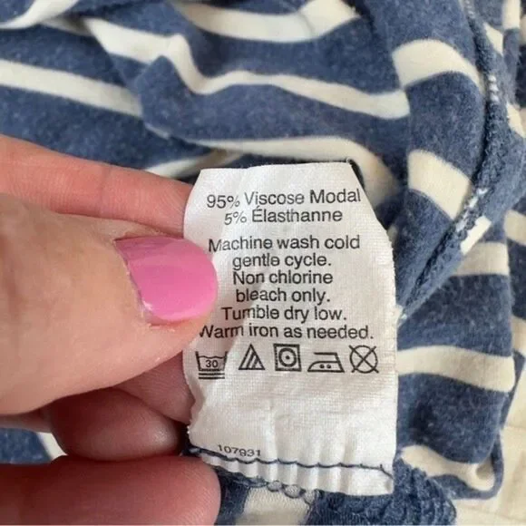 J. Crew Sleeveless Racerback Maxi Dress - Size Small - Blue & White Stripe - Picture 9 of 9